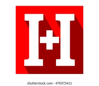 rectangle red plus cross typography typeface typeset logotype alphabet image vector icon