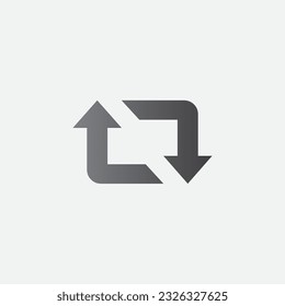 Rectangle Refresh Arrow Icon Vector Editable Color