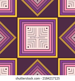 rectangle  retro line style background design