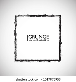 Rectangle Retro Shape. Black Stamp. Banners, Insignias,stamps,Icons, Labels,frames and Badges. Brush Strokes . grunge texture Vector .