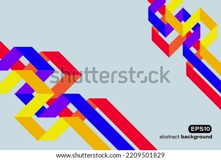 rectangle ribbon tri color with contrast effectfor advertisement brochure template banner website cover product package design presentation vector eps.