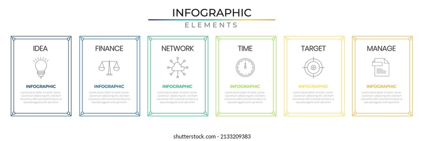 Rectangle roadmap business infographic plan concept design vector with icons. Timeline idea network project template for presentation and report.