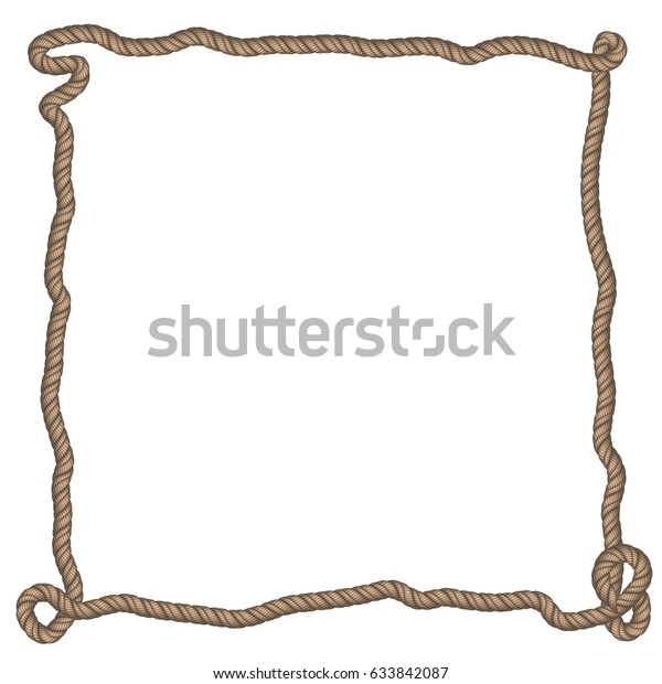Download Стоковая векторная графика «Rectangle Rope Border Cord ...