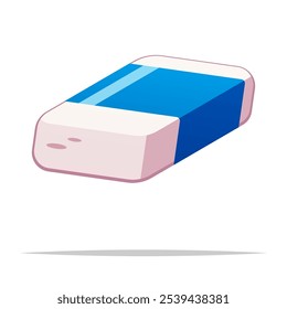 Rectangle rubber eraser vector isolated illustration