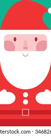 Rectangle Santa for party decorations and invitation cards