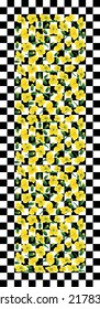 cicatriz rectangular tamaño negro y amarillo 70*200cm