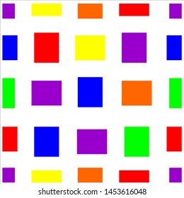 Rectangle Seamless Pattern on a White Background