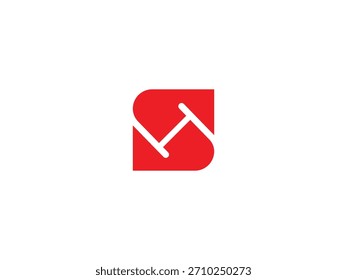 Rectangle SH logo, Letter SH, SH letter logo design vector