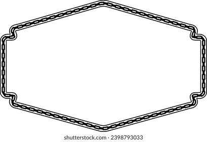 Rectangle shape Chain round frame Chain let design texture decorative vintage frames silhouette black ornamental label frames banners vector retro badges elements symbols ornate ribbon borders 
