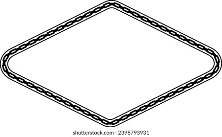 Rectangle shape Chain round frame Chain let design texture decorative vintage frames silhouette black ornamental label frames banners vector retro badges elements symbols ornate ribbon borders isolate