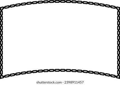 Rectangle shape Chain round frame Chain let design texture decorative vintage frames silhouette black ornamental label frames banners vector retro badges elements symbols ornate ribbon borders