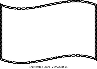 Rectangle shape Chain round frame Chain let design texture decorative vintage frames silhouette black ornamental label frames banners vector retro badges elements symbols ornate ribbon borders