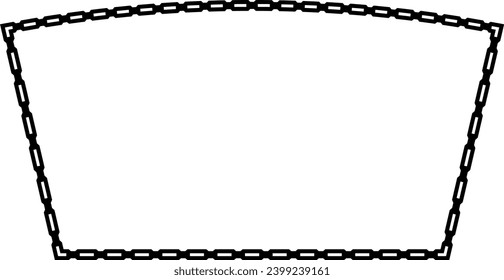 Rectangle shape Chain round frame Chain let design texture decorative vintage frames silhouette black ornamental label frames banners vector retro badges elements symbols ornate ribbon borders