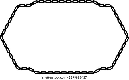 Rectangle shape Chain round frame Chain let design texture decorative vintage frames silhouette black ornamental label frames banners vector retro badges elements symbols ornate ribbon borders 