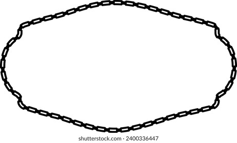 Rectangle shape Chain round frame Chain let design texture decorative vintage frames silhouette black ornamental label frames banners vector retro badges elements symbols ornate ribbon borders 