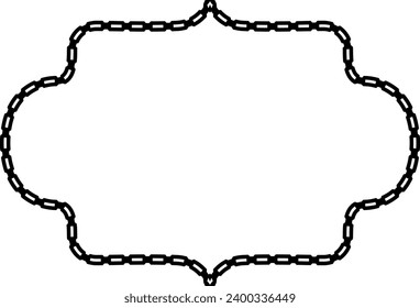 Rectangle shape Chain round frame Chain let design texture decorative vintage frames silhouette black ornamental label frames banners vector retro badges elements symbols ornate ribbon borders 