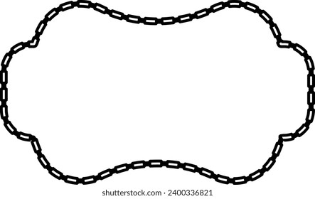 Rectangle shape Chain round frame Chain let design texture decorative vintage frames silhouette black ornamental label frames banners vector retro badges elements symbols ornate ribbon borders 