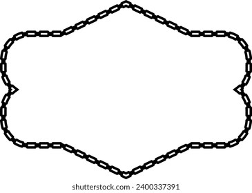 Rectangle shape Chain round frame Chain let design texture decorative vintage frames silhouette black ornamental label frames banners vector retro badges elements symbols ornate ribbon borders