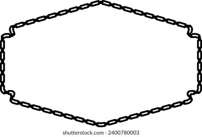 Rectangle shape Chain round frame Chain let design texture decorative vintage frames silhouette black ornamental label frames banners vector retro badges elements symbols ornate ribbon borders 