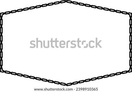 Rectangle shape Chain round frame Chain let design texture decorative vintage frames silhouette black ornamental label frames banners vector retro badges elements symbols