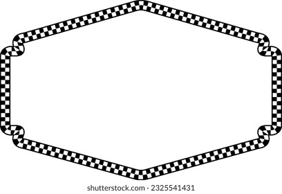 Rectangle shape Check pattern checkered vector vintage frames retro badge banners decorative frame elements art frames picture frames ornamental framing decoration ornamental silhouette black and whit