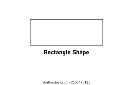 Rectangle shape in euclidean plane geometry in mathematics.