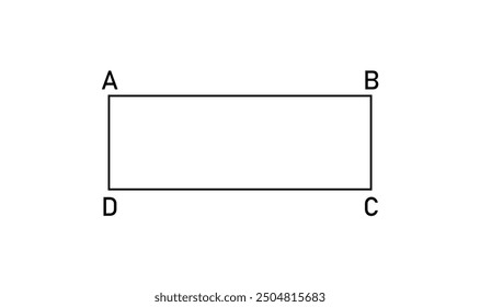 Rectangle shape in euclidean plane geometry in mathematics.