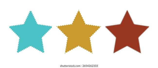 Quadro de forma de retângulo com borda em ziguezague. Conjunto de adesivos Zigzag e Shapes.Shapes coloridos com zigzag borda ondulada.