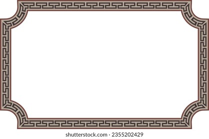 Rectangle Shape geometric shape old Greek key pattern Greek meander pattern antique retro vintage meander old-fashioned design picture frame art and craft borders element decorate isolated background