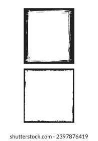 Rectangle shape grunge frame vector