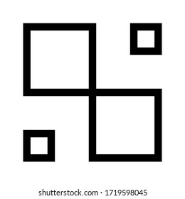 rectangle shape icon on white backhround