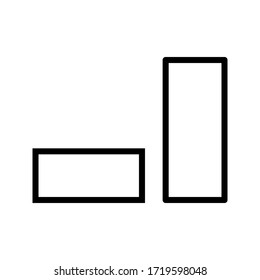 rectangle shape icon on white backhround