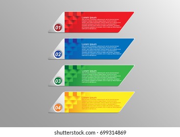 Rectangle shape infographic vector template. vector EPS10