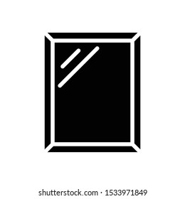 Rectangle Shape Mirror Vector Looking Glass Icon Design