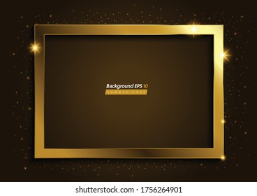 Rectangle Shape, Modern Luxury Golden brown Color Background, Abstract texture, vector illustration.