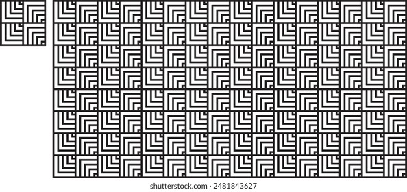 Rectangle shape pattern. Black white rectangle pattern illustration