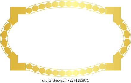 Rectangle shape Polygon Shape horizontal Frame vintage frames Arrows symbol Gold picture frame luxury golden frame gold border Golden vector royals border retro badge decoration element isolated  