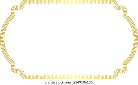 Rectangle shape vintage frames meander frame Greek key pattern Greek meander greek fret golden frame gold picture frame golden borders Luxury decorative retro badge element