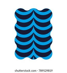 rectangle shape with waves curve background