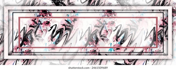 Rectangle silk scarf design with seamless textile pattern 