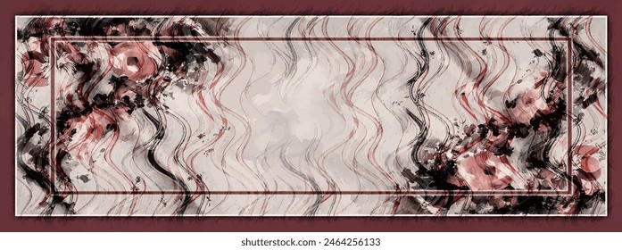 Rectangle silk scarf design with seamless floral textile pattern 