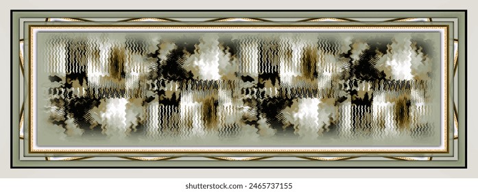 Diseño de bufanda de seda rectangular con patrón textil sin costuras 