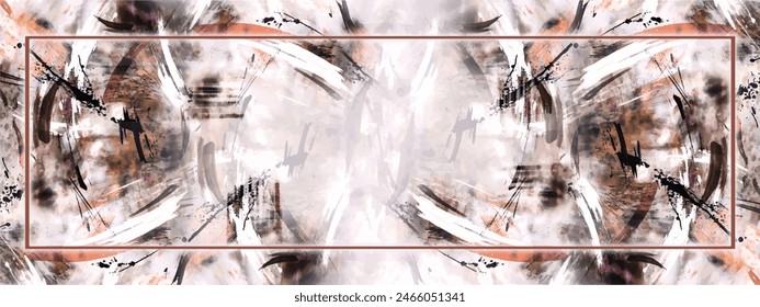Rectangle silk scarf design with seamless textile pattern 