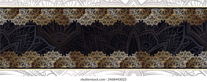 Diseño de bufanda de seda rectangular con patrón textil sin costuras 