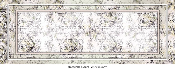 Rectangle silk scarf design with seamless textile pattern