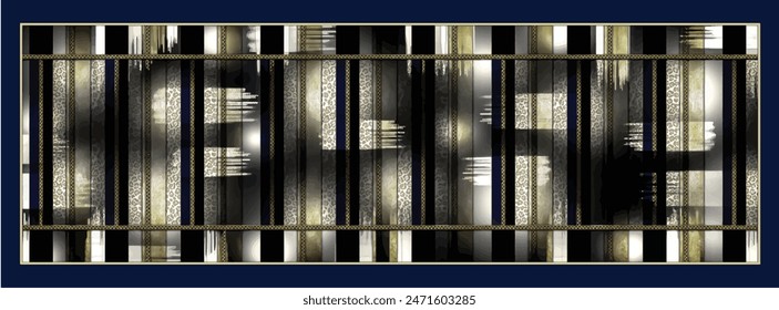 Diseño de bufanda de seda rectangular con patrón textil sin costuras
