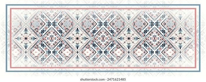 Diseño de bufanda de seda rectangular con patrón textil sin costuras