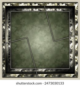 Rectangle silk scarf design with seamless textile pattern