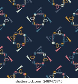 Diseño de bufanda de seda rectangular con patrón textil sin costuras . Ilustración vectorial