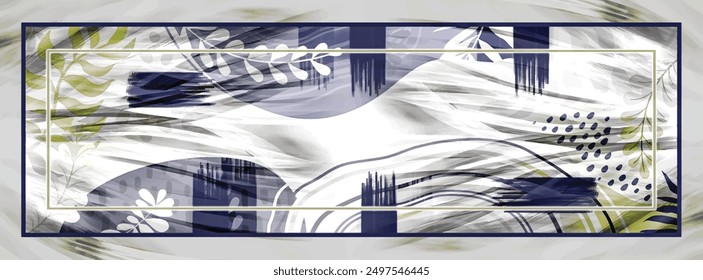 Diseño de bufanda de seda rectangular con patrón textil sin costuras
